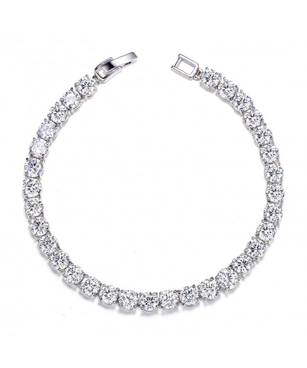 Jewelry 0.5 Carat Round Cut Clear Cubic Zirconia CZ Tennis Bracelet For ...