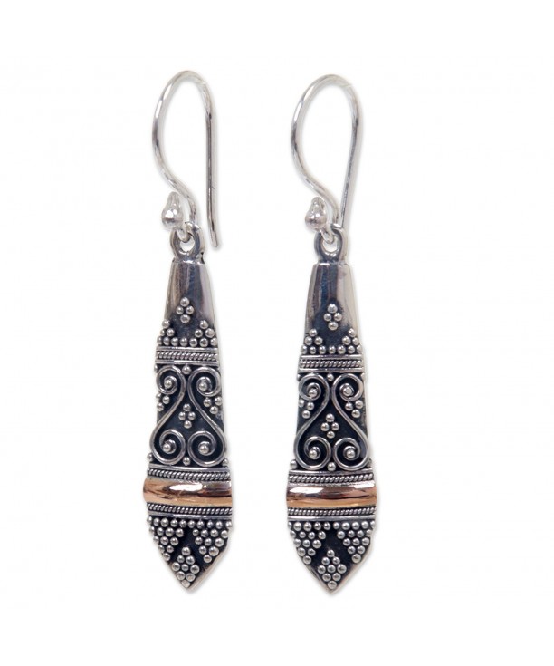 NOVICA Yellow Plated Sterling Earrings