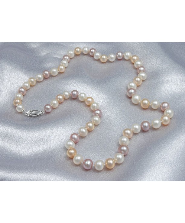 Multicolor Freshwater Cultured Pearl Necklaces Aa Cultured Pearl