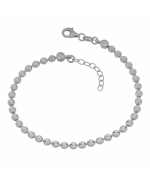 Sterling Silver Diamond Adjustable Bracelet