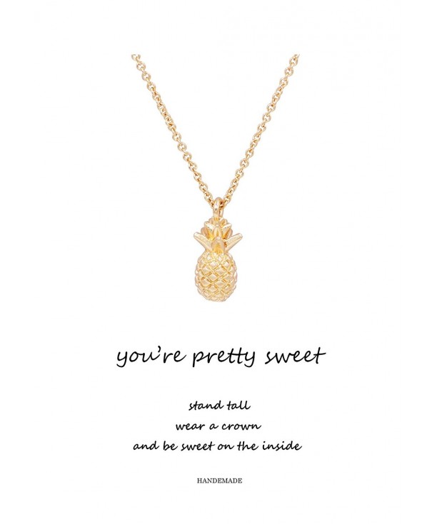 Geerier Pretty Pineapple Pendent Necklace