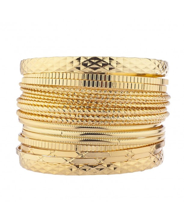 Lux Accessories Goldtone Textured Bracelet