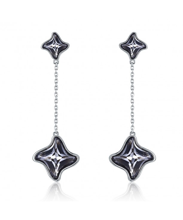 SBLING Platinum Plated Earrings Swarovski Crystals