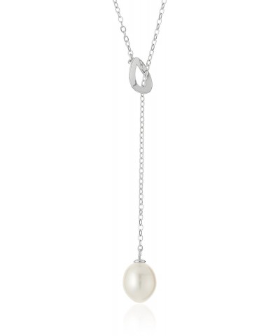 Dangling Lariat White Y-Shaped Necklace- 19.5