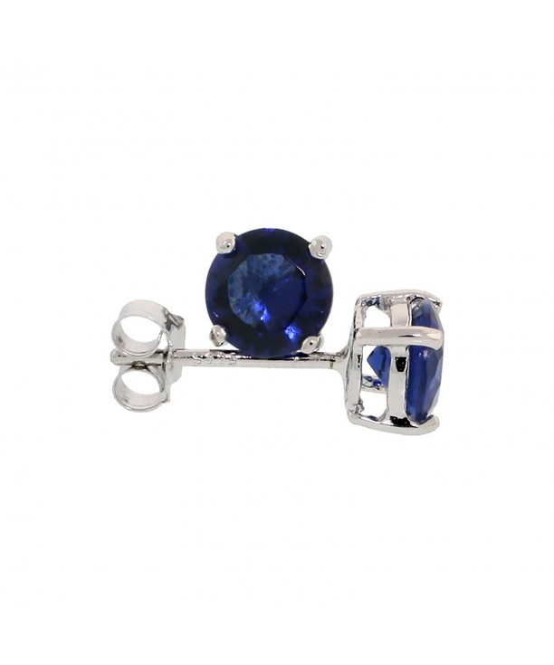 Sterling Silver Zirconia Sapphire Earrings