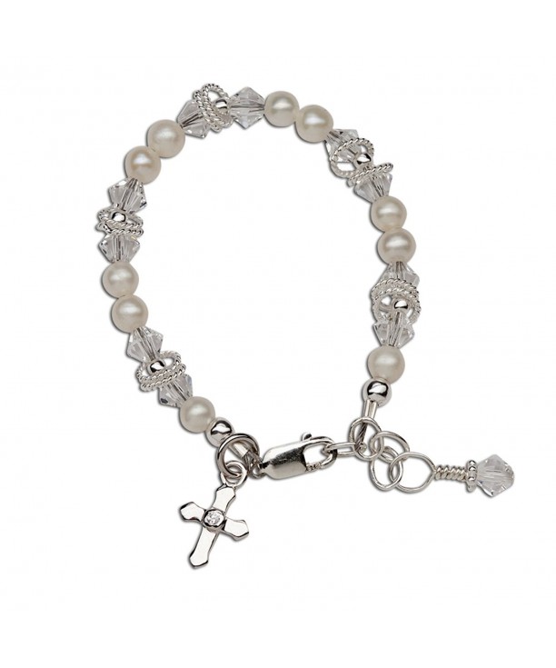 Childrens Sterling Communion Bracelet Cultured