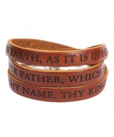 Lords Prayer Designer Leather Bracelet