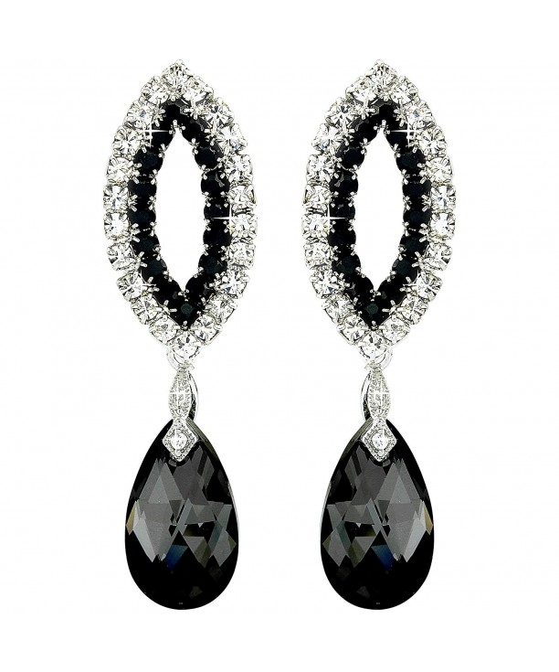 Shimmer Silver Swarovski Crystal Earings