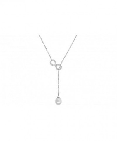 Sterling Zirconia Infinity Synthetic Necklace