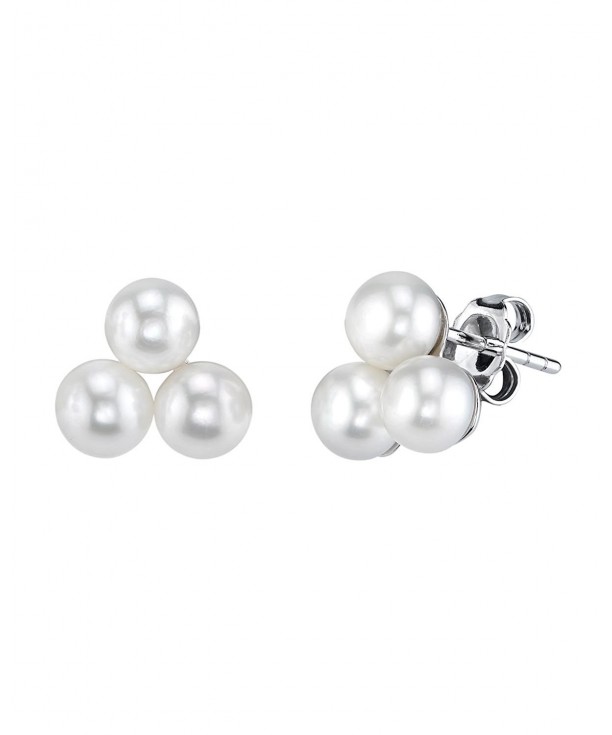 Triple Freshwater Cultured Pearl Earrings