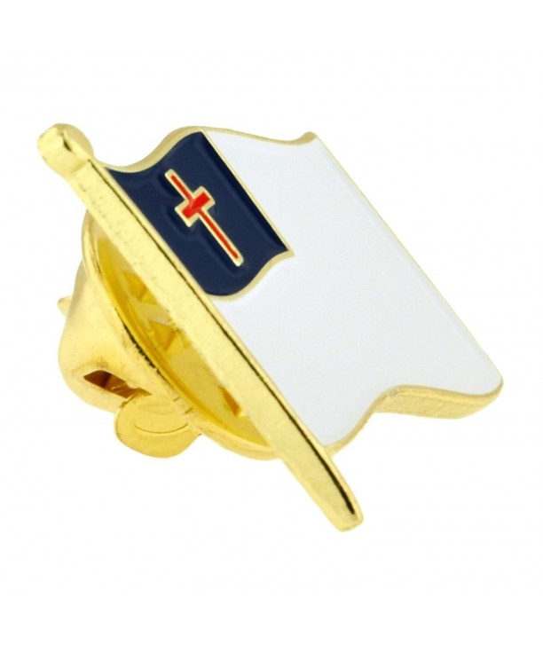 Pinmarts Christian Flag Religious Enamel Lapel Pin C612o7t3euy